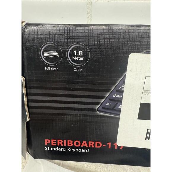 Perixx PERIBOARD-117 Wired Full Size Keyboard - Big Print Letters - Black - Picture 4 of 4